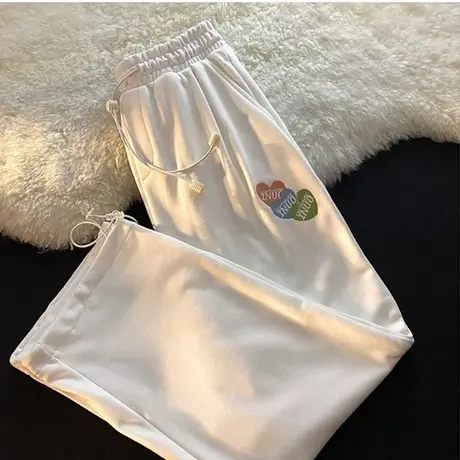 哈伦裤子女春秋宽松设计感小众高腰直筒卫裤休闲运动束脚裤潮ins商品大图