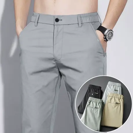 秋季2023秋款男装休闲长裤男士直筒宽松商务正装西裤高端西服西装图片