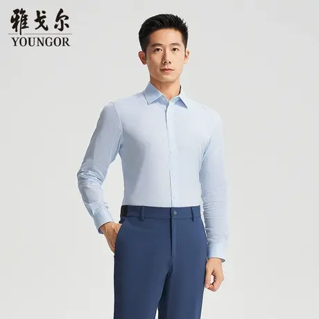【商场同款】雅戈尔男士长袖衬衫春季新款官方商务休闲长袖衬衫男图片