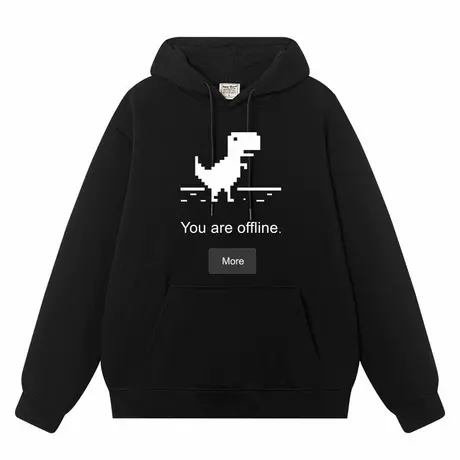 秀洛IT行业人员github小恐龙程序员章鱼猫码农连帽卫衣男装上衣服图片