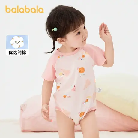 巴拉巴拉新生儿衣服宝宝睡衣爬服哈衣2024新款夏装全棉薄款舒适萌图片
