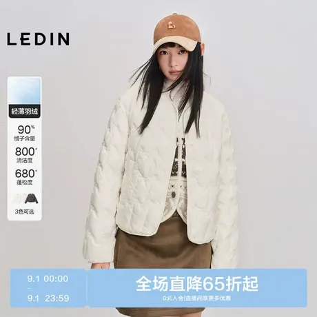 乐町小面包格外穿轻薄羽绒服女装2025冬季新款圆领短款内搭羽绒商品大图