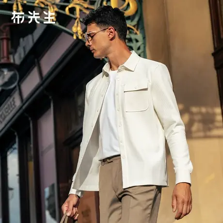 MrBu布先生设计感衬衫式夹克外套2025秋新款华夫格肌理男BT16937商品大图