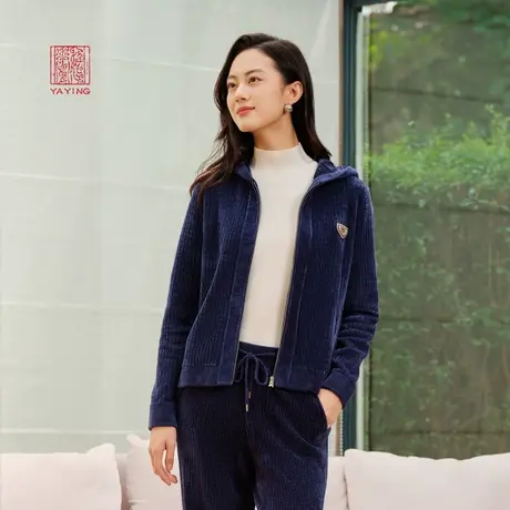 EP雅莹高端系列 时尚通勤雪尼尔针织连帽外套 2023秋冬新款9109A图片