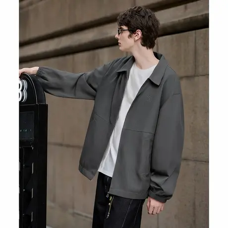 唐狮秋季新款夹克外套男飞行夹克翻领休闲宽松短款教练服潮流TUTA商品大图