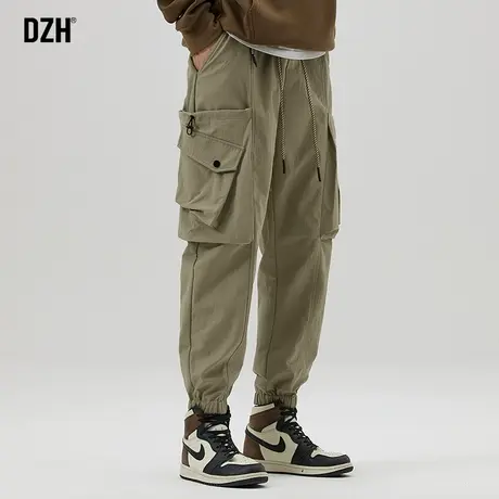 男士束脚工装裤男冬季美式裤子男裤2023年新款宽松哈伦裤休闲长裤图片