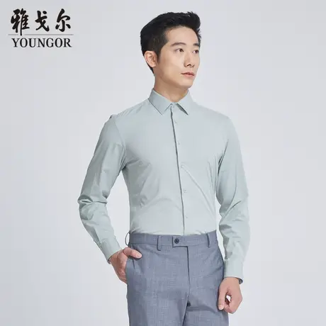 雅戈尔奥莱 商场同款男士长袖衬衫秋季新款官方商务休闲衬衫商品大图