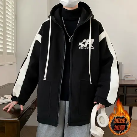 冬季15岁加绒加厚外套男14奥粒绒12初中高中学生冬装13青少年棉衣图片