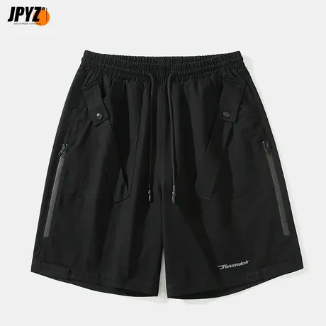 休闲短裤男生夏季宽松弹力五分裤直筒运动裤子男痞帅百搭工装裤图片