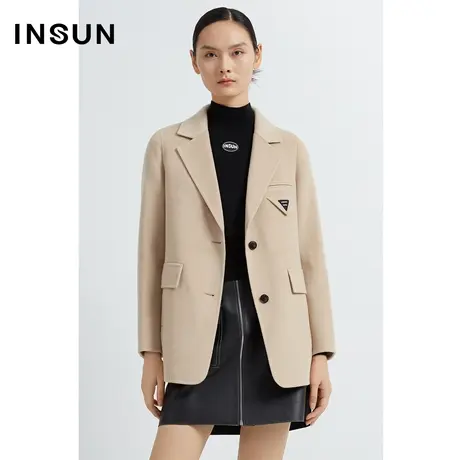 INSUN恩裳线上专选冬季双面呢轻薄羊毛毛呢外套商品大图