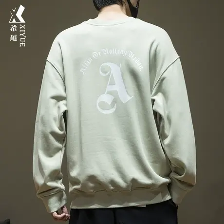 希越380g重磅卫衣男美式复古潮牌上衣冬季新款宽松大码男士打底衫商品大图