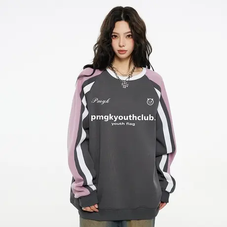 Nuthink美式宽松保暖插肩加厚小恶魔卫衣男潮冬季加绒打底衫上衣商品大图