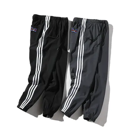 冰丝休闲裤男士夏装宽松夏季2021新薄款夏裤速干运动裤子韩版潮流商品大图