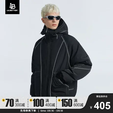 Lilbetter男士棉衣反光机能夹克棉服男款ins潮衣服连帽冬季外套LB商品大图