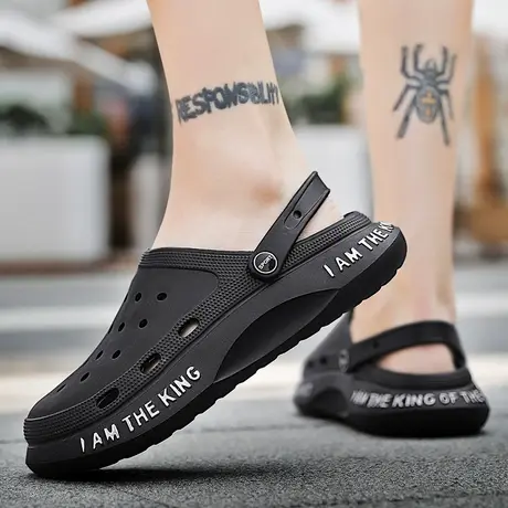 雨鞋男款时尚钓鱼水鞋厨师胶鞋厨房防滑防水鞋男士户外溯溪涉水鞋商品大图