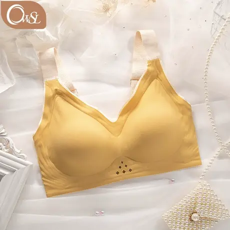 奥维丝丽内衣女无钢圈聚拢宽肩带美背文胸背心收副乳上托商品大图