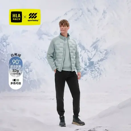 HLA/海澜之家运动sportsday羽绒服24秋冬新字母小标保暖外套男商品大图