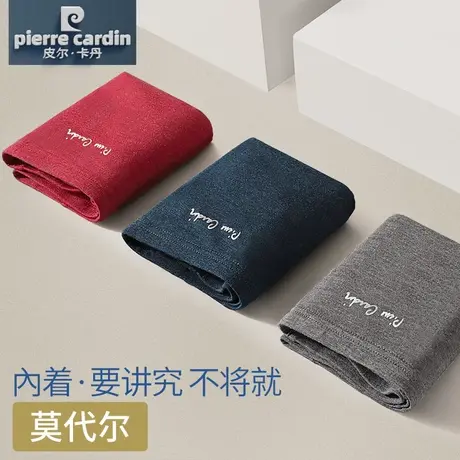 皮尔卡丹内裤男士平角裤夏季薄款透气莫代尔四角裤头大码裤衩短裤商品大图