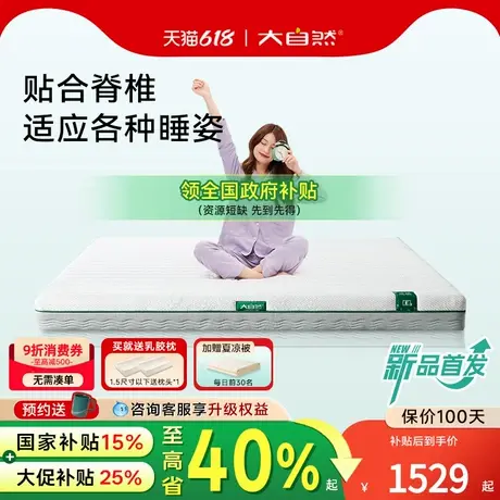 【新品首发岚栖E3】大自然山棕护脊床垫抑螨可全拆卸硬床垫家用商品大图