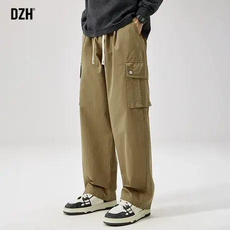 男士美式vibe工装伐木裤直筒休闲纯棉裤子2023新款宽松潮牌直筒裤商品大图