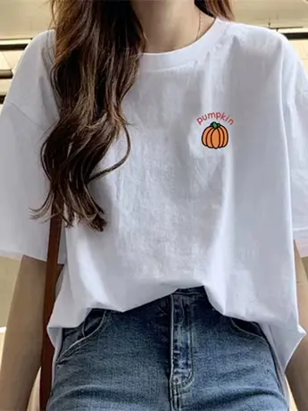 仿棉短袖t恤女夏季宽松韩系甜美时髦小众设计高级感女装上衣ins潮商品大图