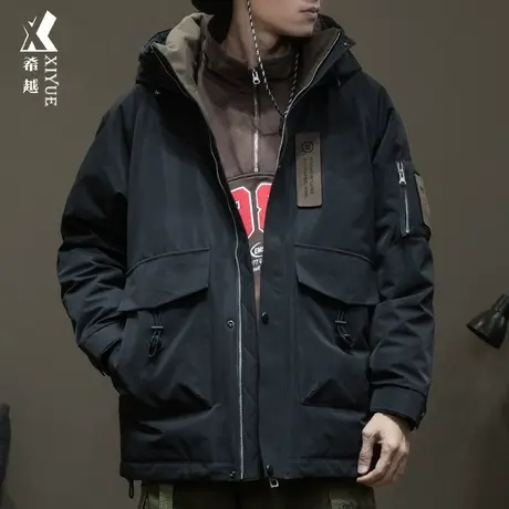 2024冬款新款运动高级感男90%白鸭绒工装冬季大码羽绒服男士外套商品大图