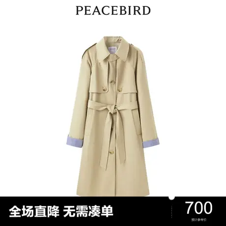 【商场同款】太平鸟女装2023秋季新款经典百搭风衣A1BED3404图片