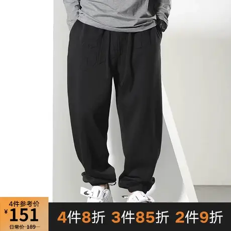 GxxH男士春秋款裤子宽松束脚卫裤工装休闲运动长裤秋季潮牌200斤商品大图