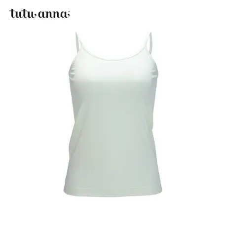 tutuanna吊带衫女夏季薄款舒适内搭吊带贴身纯色吊带衫女清新日系图片