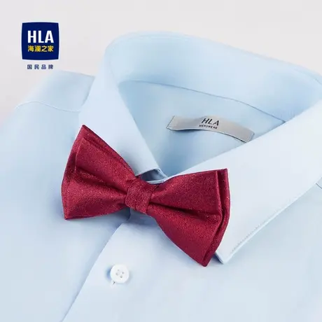 HLA/海澜之家含桑蚕丝领结2023新款商务大方喜庆婚宴质感领结男商品大图