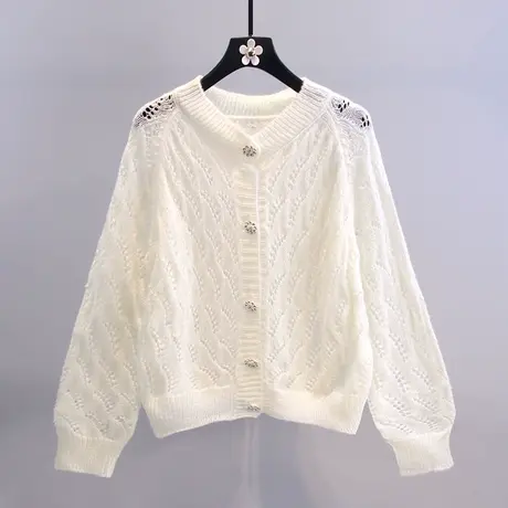 春秋薄款毛衣外套女2023新款韩版学院风洋气减龄镂空防晒针织开衫图片