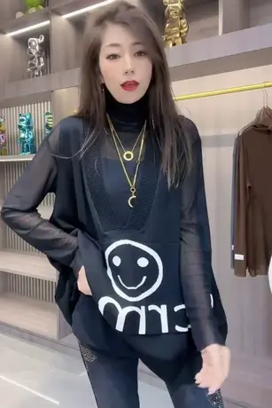 针织马甲女秋季外穿2023新款中长款无袖外搭春秋V领毛衣背心外套图片