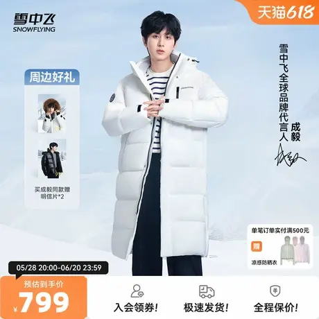 【成毅同款】雪中飞2025秋新男女情侣长羽绒服时尚运动高充绒高级商品大图