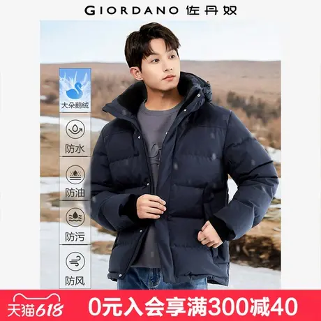 佐丹奴羽绒服男保暖蓄热户外防风鹅绒服可卸帽羽绒外套男90074693商品大图