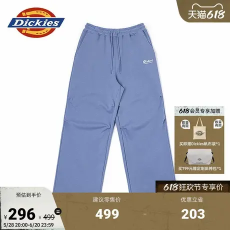 Dickies25春夏新款 字母LOGO刺绣 毛圈内里宽松女式卫裤商品大图