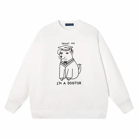 trust me相信我我是一个医生博士趣味周边情侣装春秋套头宽松衣服图片