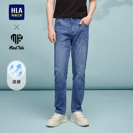 HLA/海澜之家系列牛仔裤25春夏新冰氧吧中腰五袋款裤子男商品大图