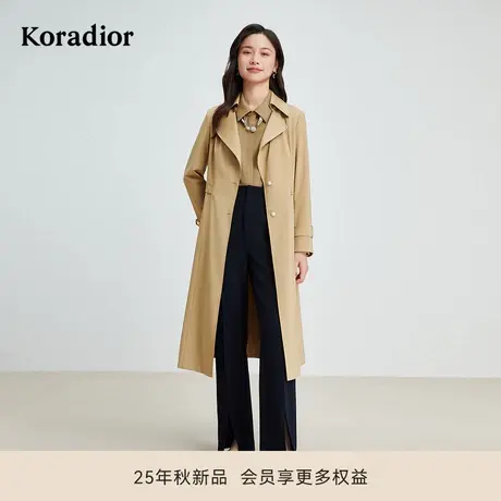 珂莱蒂尔koradior秋季款松弛通勤中长款风衣减龄百搭外套女装图片
