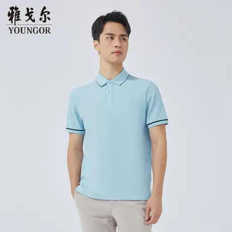 雅戈尔奥莱 商场同款男士短袖T恤新款官方正品商务短袖POLO衫男商品大图