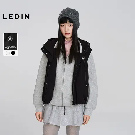 【商场同款】乐町连帽羽绒服马甲外穿女装2025冬季新款C2AHF4125商品大图