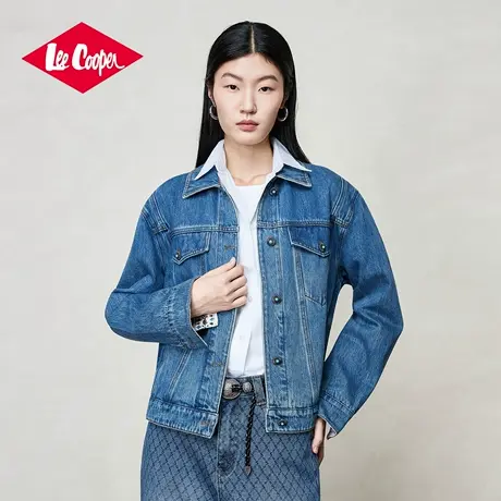 孟子义代言复古牛仔外套女2025新款秋季宽松休闲百搭夹克上衣商品大图