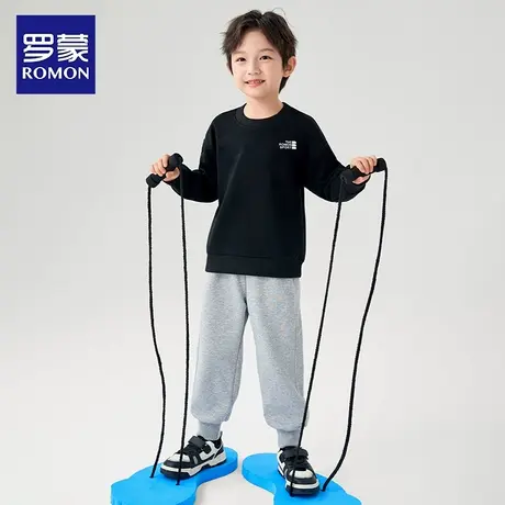 罗蒙童装男童卫衣秋装2025新款儿童春秋款上衣圆领洋气男孩中大童商品大图