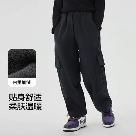 雪中飞kids儿童裤子童装男童加绒裤子保暖加厚百搭工装裤2026新款图片