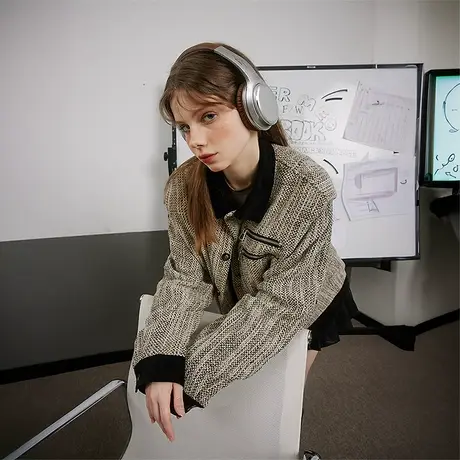 小香风秋季外套女2023年新款爆款设计感宽松复古小众ins潮牌上衣商品大图