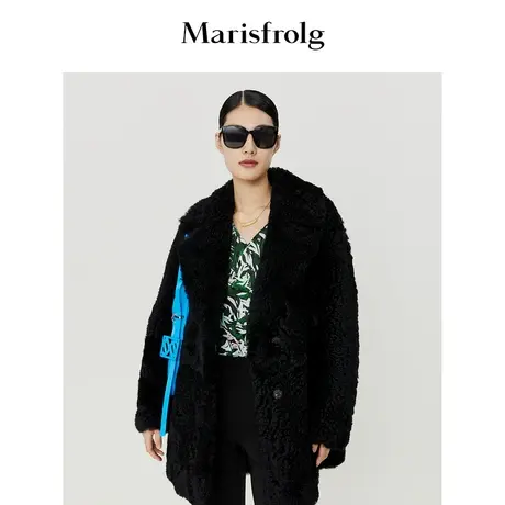 【桑蚕丝针织衬衫】玛丝菲尔衬衣冬V领收腰显瘦真丝衬衫商品大图