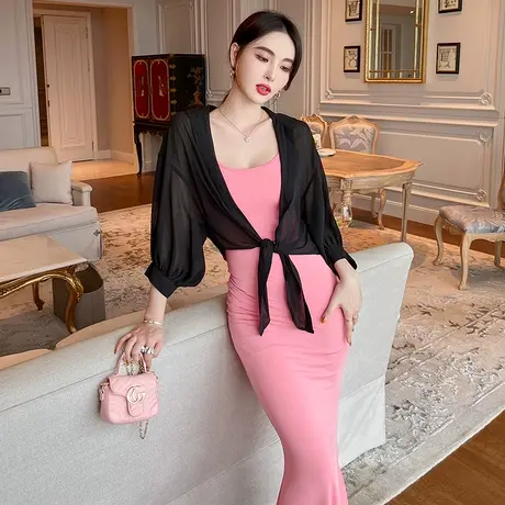 2023夏季雪纺防晒遮阳外搭衬衫新款薄款微透开衫休闲显瘦披肩外套图片