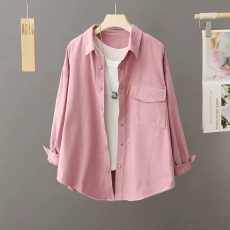 休闲衬衫外套女2024新款秋季女装衬衣外穿春秋法式上衣设计感小众图片