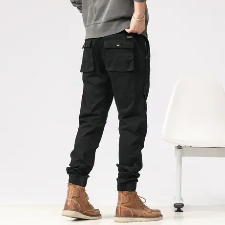夏季男款工装裤男裤夏季薄款工装长裤百搭夏季潮流休闲裤纯色商品大图