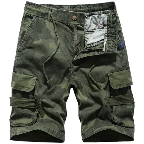 VIP迷彩工装短裤男士夏季美式复古宽松运动休闲五分裤ins潮流中裤商品大图