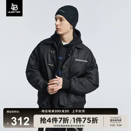 Lilbetter棉服男款冬季男装潮流棉袄加厚棉衣痞帅外套飞行员夹克商品大图